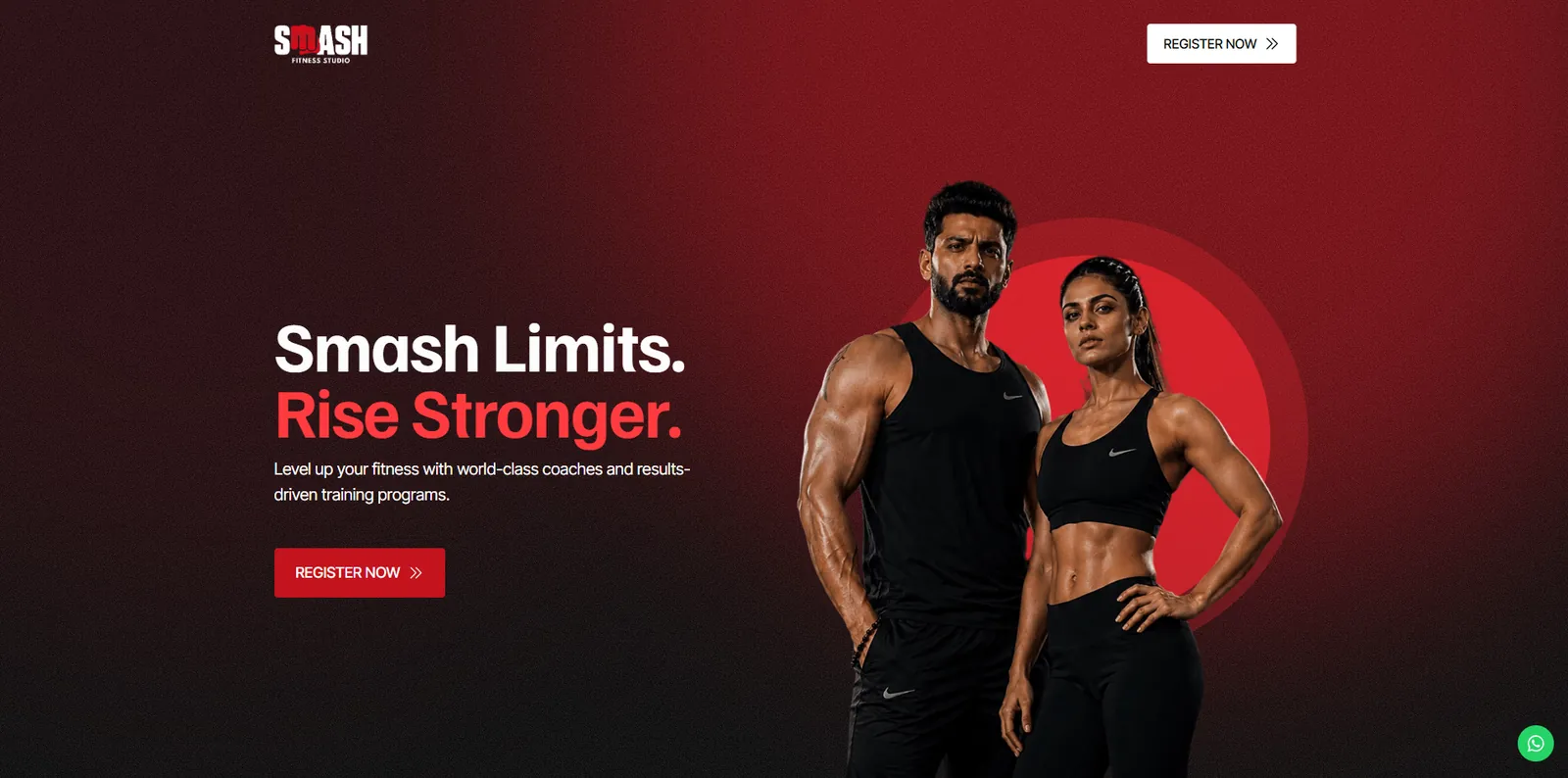 Smash Fitness Gym website preview