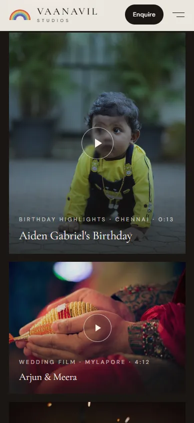 Vaanavil Studios mobile preview